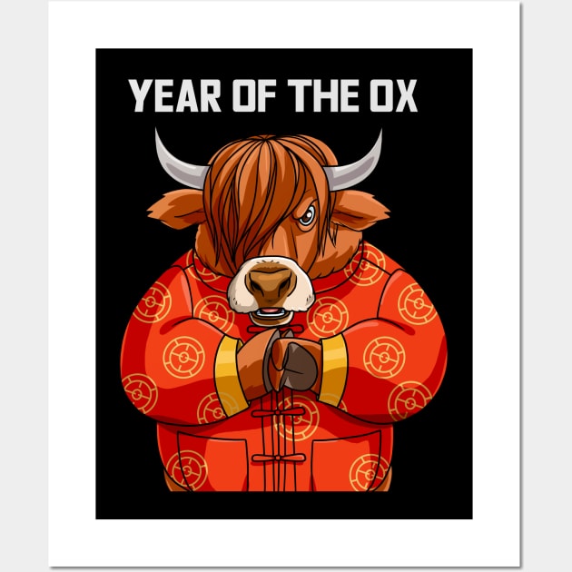 Year Of The Ox Chinese Lunar New Years Wall Art by Noseking